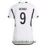 Tyskland Timo Werner 9 Hjemme VM 2022 - Dame Fotballdrakt